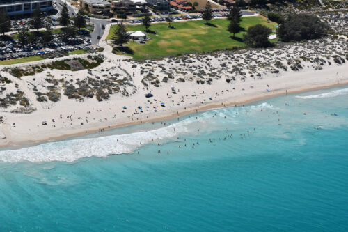 Port Beach, North Fremantle is a popular beach adjacent to the north quay wharf facilities. It is patrolled by Fremantle Surf Life Saving Club on Sunday's in summer.