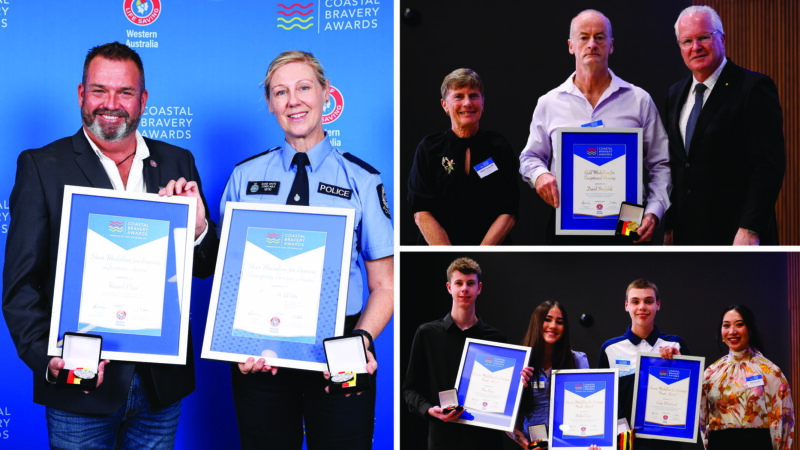 CBA-Web-header_COLLAGE_2508 Thirty seven individuals were recognised for their acts of courage at the 2025 Coastal Bravery Awards hosted by Surf Life Saving WA.