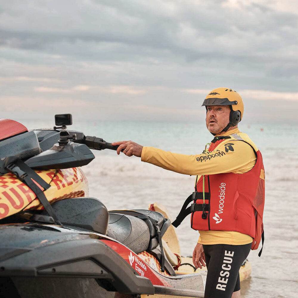 jet ski operator for woodside jet ski program at surf live saving western australia